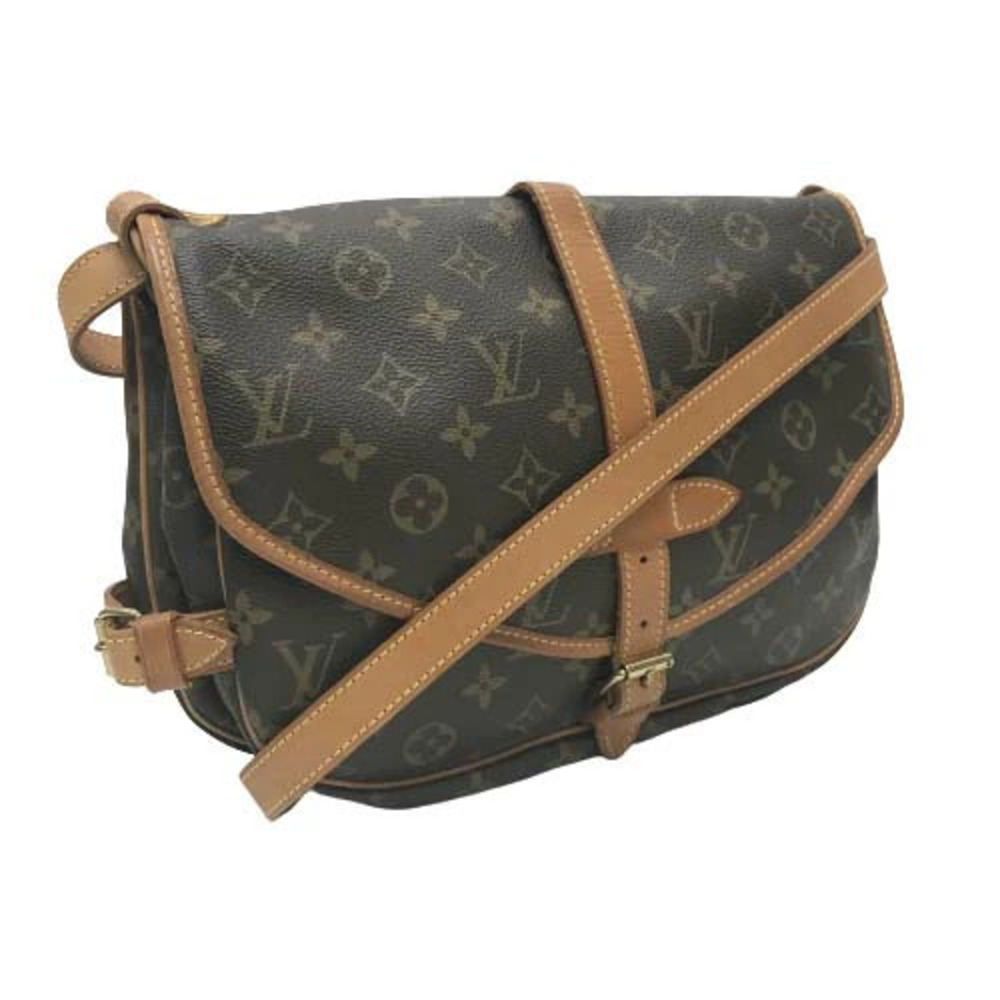 Louis Vuitton Saumur Shoulder Bag Crossbody Monogram Brown